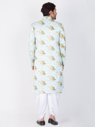 Men's Multicolor Cotton Blend Sherwani Set
