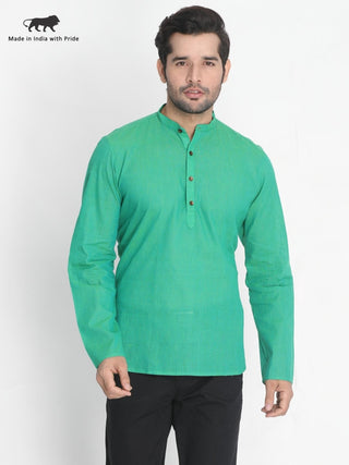 green cotton kurta