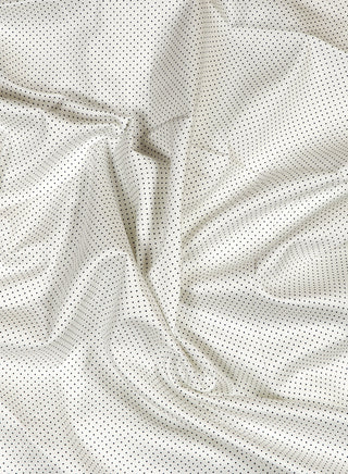 Polka Dot White and Black Cotton Fabric