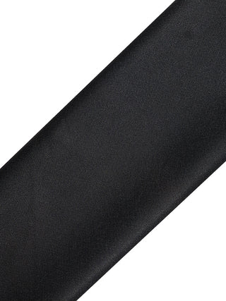 Vastramay Solid Black Color Jute Silk Running Fabric