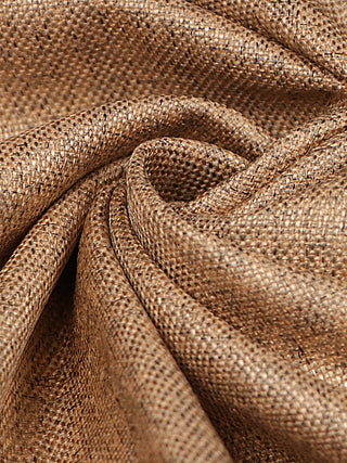 Vastramay Solid Biscuit Brown Color Jute Silk Running Fabric