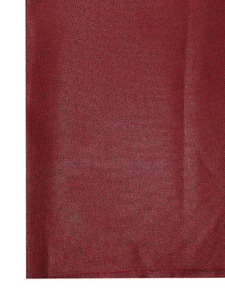 Vastramay Solid Maroon Color Jute Silk Running Fabric