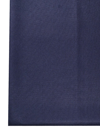 Vastramay Solid Navy Blue Color Jute Silk Running Fabric