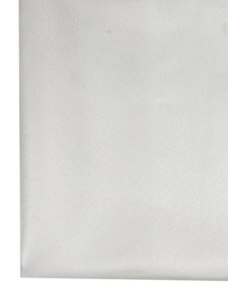 Vastramay Solid White Color Jute Silk Running Fabric