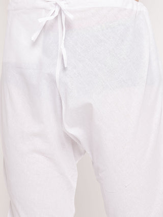 VM BY VASTRAMAY Men's Maroon Square Woven Silk Blend Kurta With White Pyjama Set