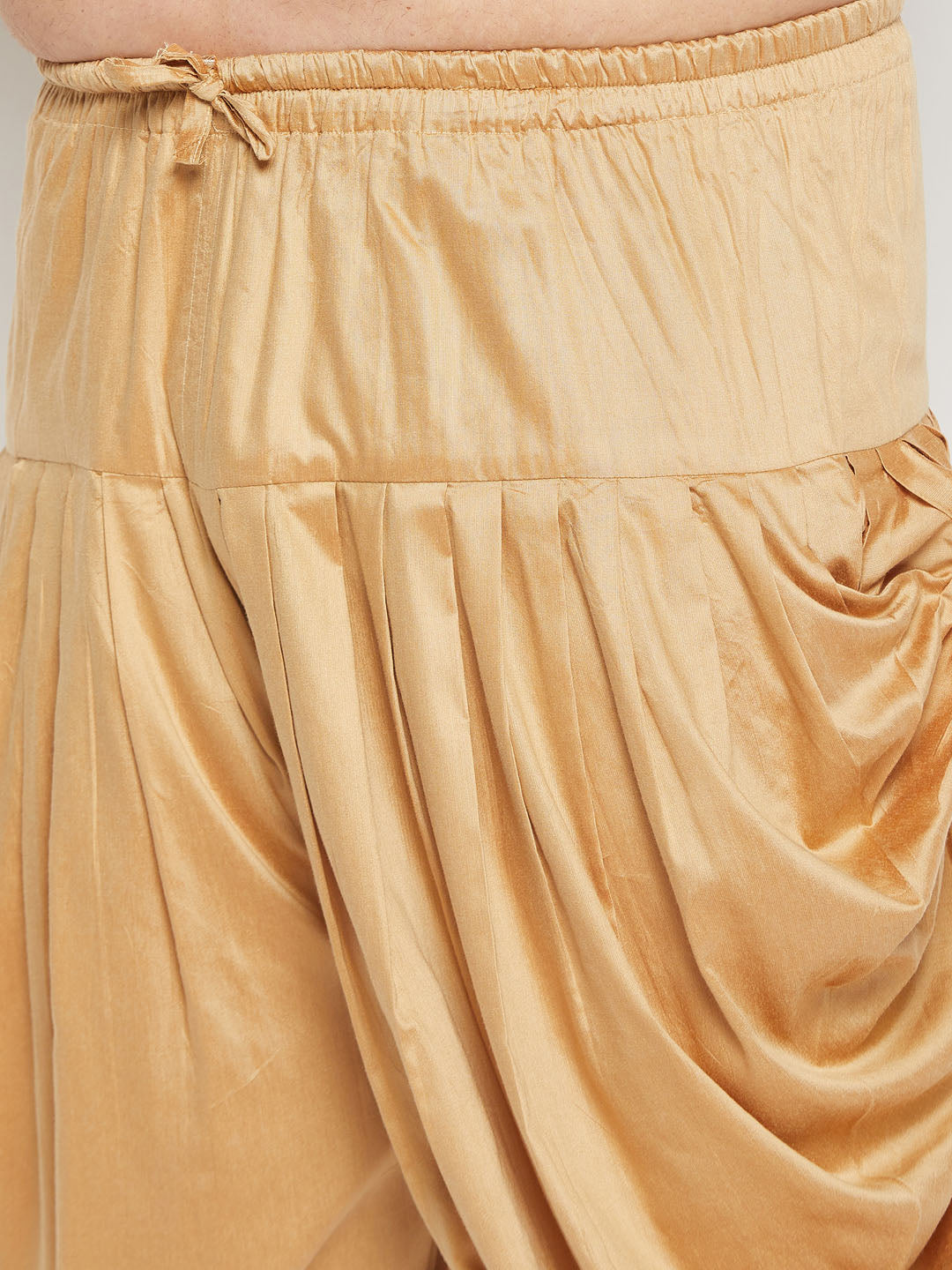 Men's Plus Size Navy Blue Zari Weaved Kurta Dhoti Set