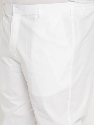 VASTRAMAY Men's Plus Size White Pant Style Pyjama