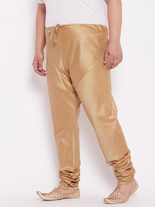 Vastramay Men's  Plus Size Rose Gold Cotton Silk Blend Pyjama