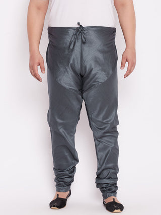 Vastramay Men's  Plus Size Steel Cotton Silk Blend Pyjama