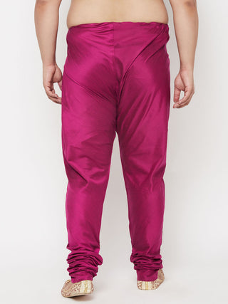 VASTRAMAY Men's Plus Size Fuchsia Pyjama