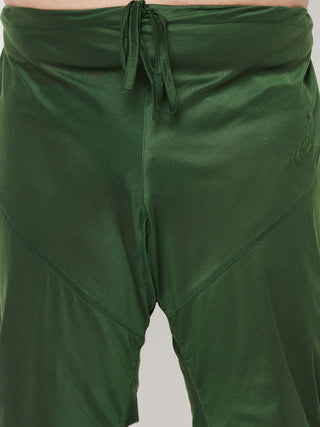 VASTRAMAY Men's Plus Size Dark Green Pyjama