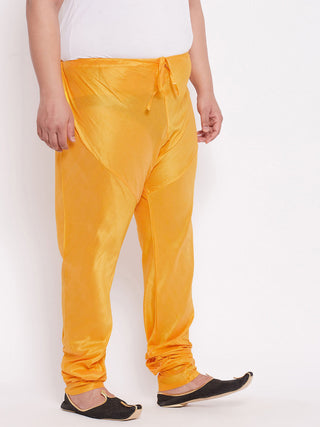 Vastramay Men's Plus Size Yellow Wine Silk Blend Pyjama