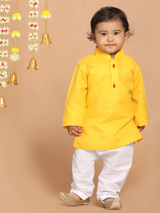 VASTRAMAY SISHU Boy's Yellow Kurta