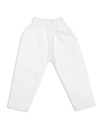 VASTRAMAY SISHU Boys' Grey Cotton Kurta and White Pyjama Set