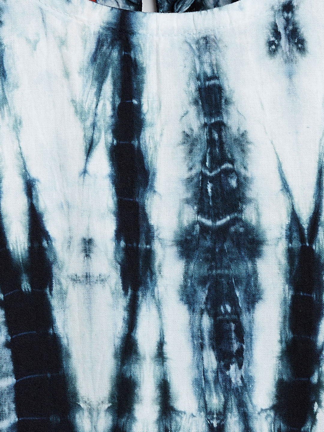 Sishu Girl's Black & White Pure Cotton Tie-Dye Kurta Leggings & Dupatta Set