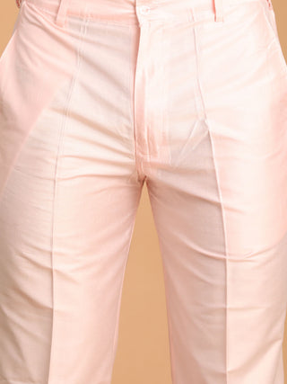 SHRESTHA by VASTRAMAY Men's Pink Mirror Kurta Pant Set