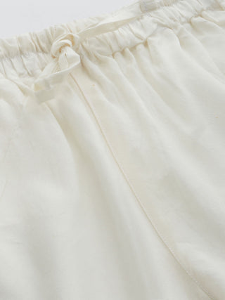 SHRESTHA By VASTRAMAY Men's White Mirror Kurta Pyjama Set