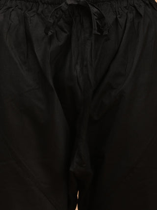 SHRESTHA By VASTRAMAY Men's Black Viscose Kurta Pyjama Set
