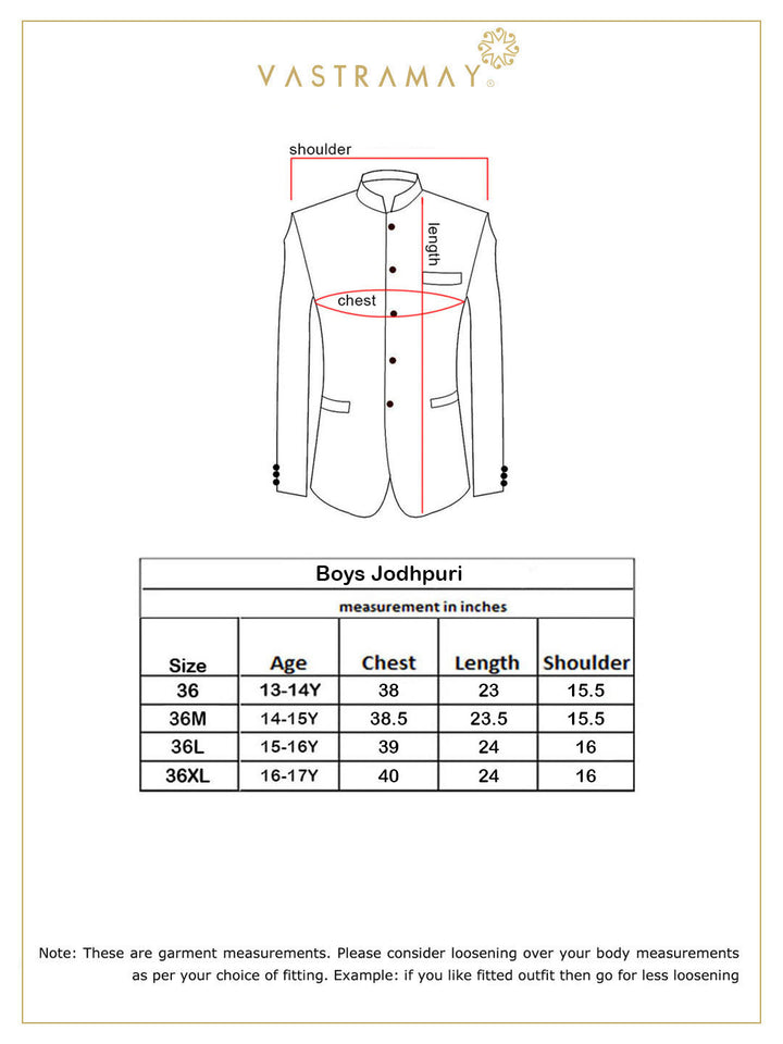 Floral Printed Peach Bandhgala Prince Coat Jodhpuri